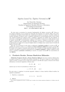 Algebra Lineal Xa:´Algebra Vectorial en R3