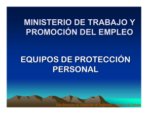 equipo de proteccion personal - Ministerio de Trabajo y Promoción