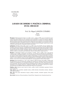 Lavado de dinero y política criminal en el Uruguay