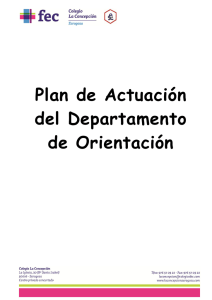 Plan de Actuación del Departamento de Orientación