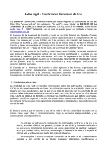 Aviso legal - Consejo de la Juventud de Castilla y León