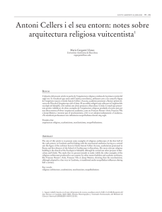 Antoni Cellers i el seu entorn: notes sobre arquitectura