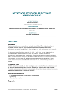 metástasis retroocular de tumor neuroendocrino