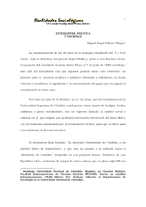 ESTUDIANTES, POLITICA Y SOCIEDAD Miguel Ángel Beltrán