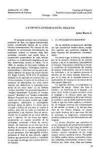 La crítica literaria en el siglo XX - Pontificia Universidad Católica de