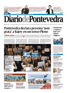 Pontevedra declara persona `non rata` a Rajoy en un tenso Pleno