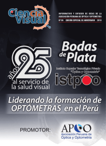Revista especializada en Salud Visual - Óptica y Optometría