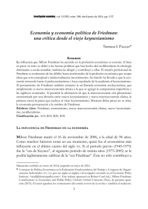 Economía y economía política de Friedman: una crítica desde el