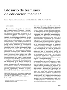 Glosario de términos en Educación Médica