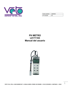 PH METRO L0171103 Manual del usuario