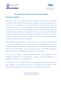 40 Aniversario Hospital Universitario San Agustín Programa