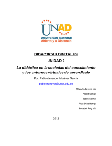 DIDACTICAS DIGITALES UNIDAD 3 La didáctica en la