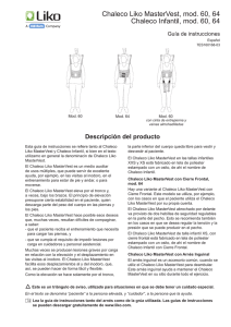 Guía de instrucciones Chaleco Liko MasterVest, mod 60, 64