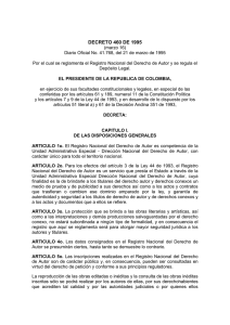 decreto 460 de 1995 - Biblioteca Nacional de Colombia