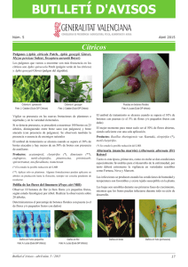 Boletín nº 5 abril 2015 - Conselleria de Agricultura, Medio Ambiente