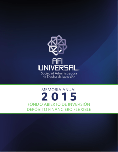 Memoria Anual 2015 Fondo Abierto de Inversión Deposito