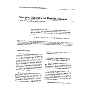 Principios Generales del Derecho Peruano