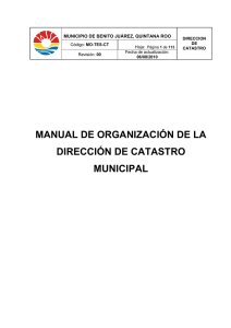 manual de organización de la dirección de catastro municipal