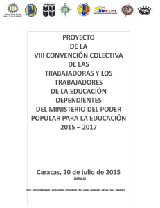 proyecto de la viii convención colectiva de las - Suma