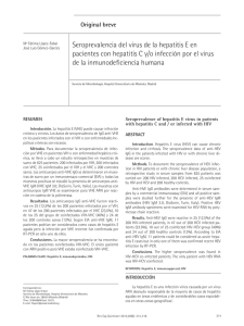 Seroprevalencia del virus de la hepatitis E en pacientes con