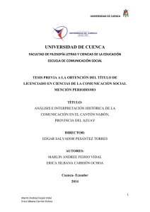 TESIS FINAL - Repositorio Digital de la Universidad de Cuenca