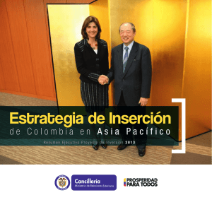 Implementación de la estrategia de inserción de Colombia en el