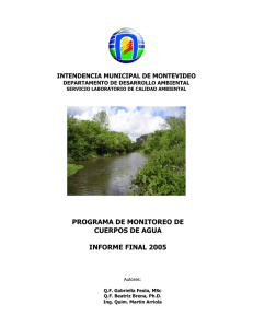 programa de monitoreo de cuerpos de agua informe final 2005