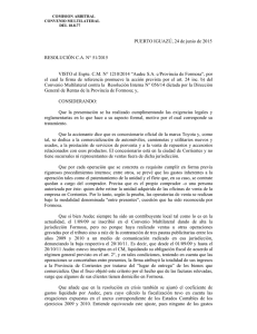 PUERTO IGUAZÚ, 24 de junio de 2015 RESOLUCIÓN C.A. N° 51