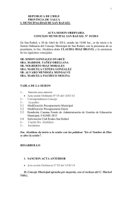 ACTA Nº 15, 30 Abril 2014 - Municipalidad San Rafael