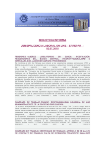 biblioteca informa jurisprudencia laboral on line – errepar