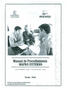 MAPRO - Dirección Regional Sectorial de Educación Tacna