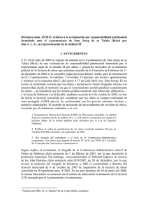 Dictamen núm. 45/2013, relativo a la reclamación por