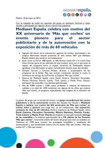 Mediaset España celebra con motivo del XX aniversario de `Más