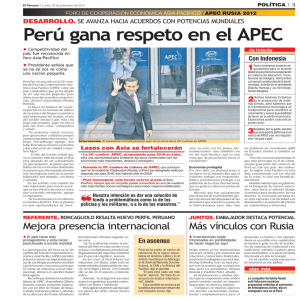 Perú gana respeto en el APEC