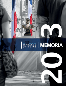 Memoria año 2013 - Universidad Bernardo O`Higgins