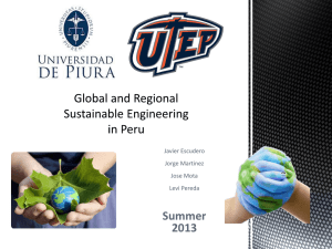 Sustainable Engineering in Perú Presentation