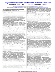 Boletín 084 DD.HH. 01 al 29 de febrero 2004