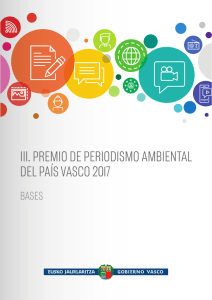 III. PREMIO DE PERIODISMO AMBIENTAL DEL PAÍS VASCO 2017
