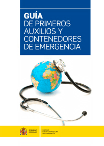 Guía de primeros auxilios y contenedores de emergencia