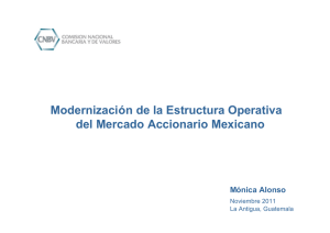 Modernización de la Estructura Operativa del Mercado Accionario