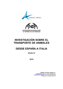investigación sobre el transporte de animales desde españa a italia