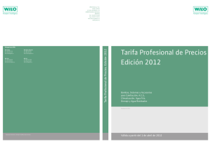 Tarifa Profesional de Precios Edición 2012