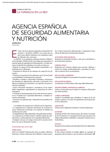AGENCIA ESPAÑOLA DE SEGURIDAD ALIMENTARIA Y NUTRICIÓN