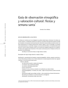 Guía de observación etnográfica y valoración cultural: fiestas y
