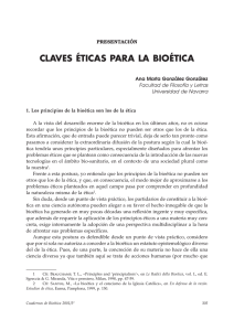 claves éticas para la bioética - Asociación Española de Bioética y
