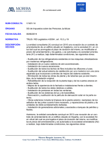 Morera Bargués Asesores, SL. NUM-CONSULTA V1491