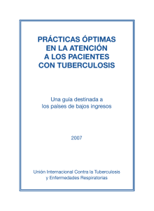 prácticas óptimas en la atención a los pacientes con tuberculosis