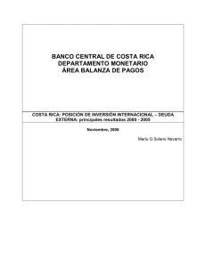 Deuda externa 2006 - Banco Central de Costa Rica