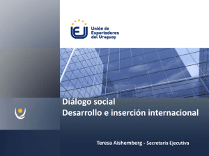 Diálogo social Desarrollo e inserción internacional Desarrollo e