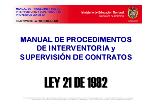 Manual de procedimientos de interventoria y supervisión de contratos